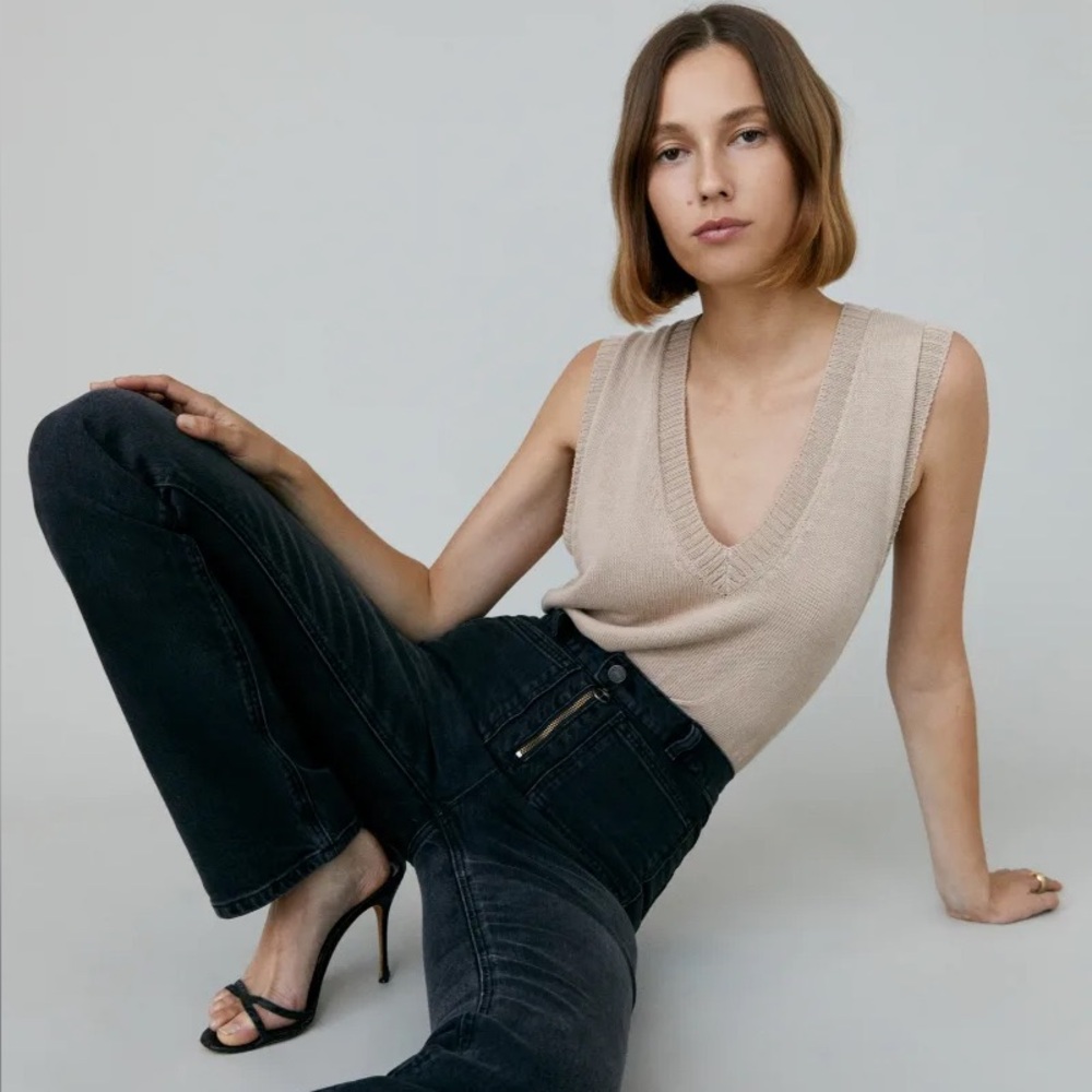 Reformation Peyton Zip Ultra High Rise Bootcut Jeans - Picture 2 of 10